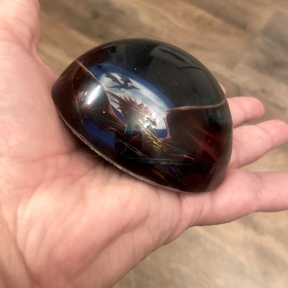 Glass Dragon paperweight 3” round - Picture 5 of 7